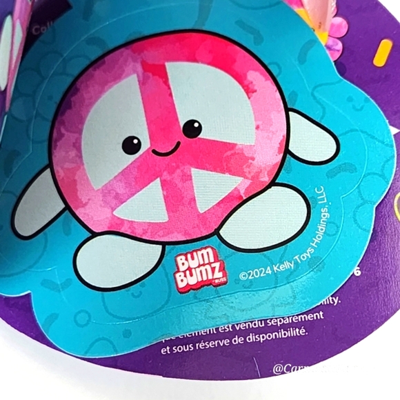 ✌️ Megs ☮️ Peace Sign Retro Bumz Lightning Clip Russ Bum Bumz Beaded Plush NWT - Picture 4 of 9